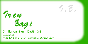 iren bagi business card