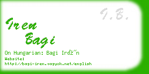 iren bagi business card